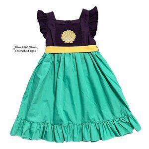 Smock Candy 3T Smocked Seashell Ariel Inspired Princess Dress